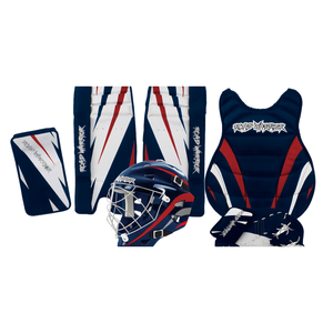ice hockey goalie gear Road Warrior 24" Youth Street Hockey Goalie Box Set – Full Equipment Kit  with Mask & Pads