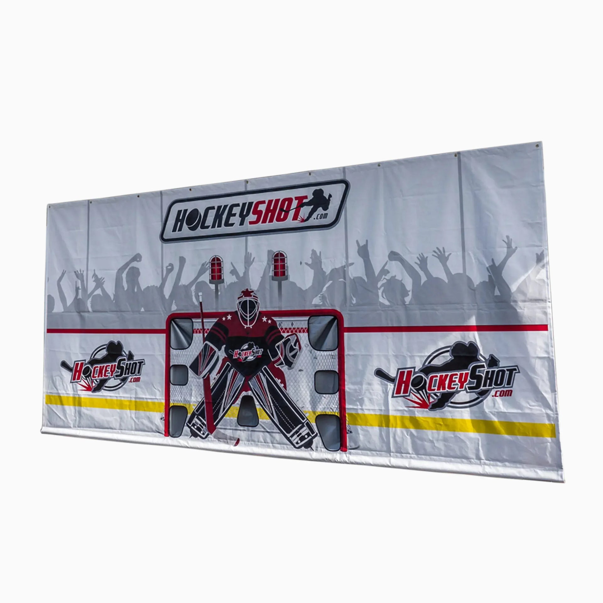 shooting tarp Crowd Goes Wild Hockey fmk-chasekc-designed-for-downhill size goals. Item:Step-over Orange (low stock) SPRECHER – Erik Schäffler